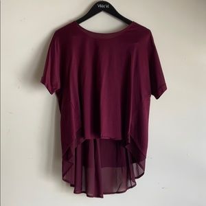 Anthropologie Cotton Knit Woven sheer layered NEW